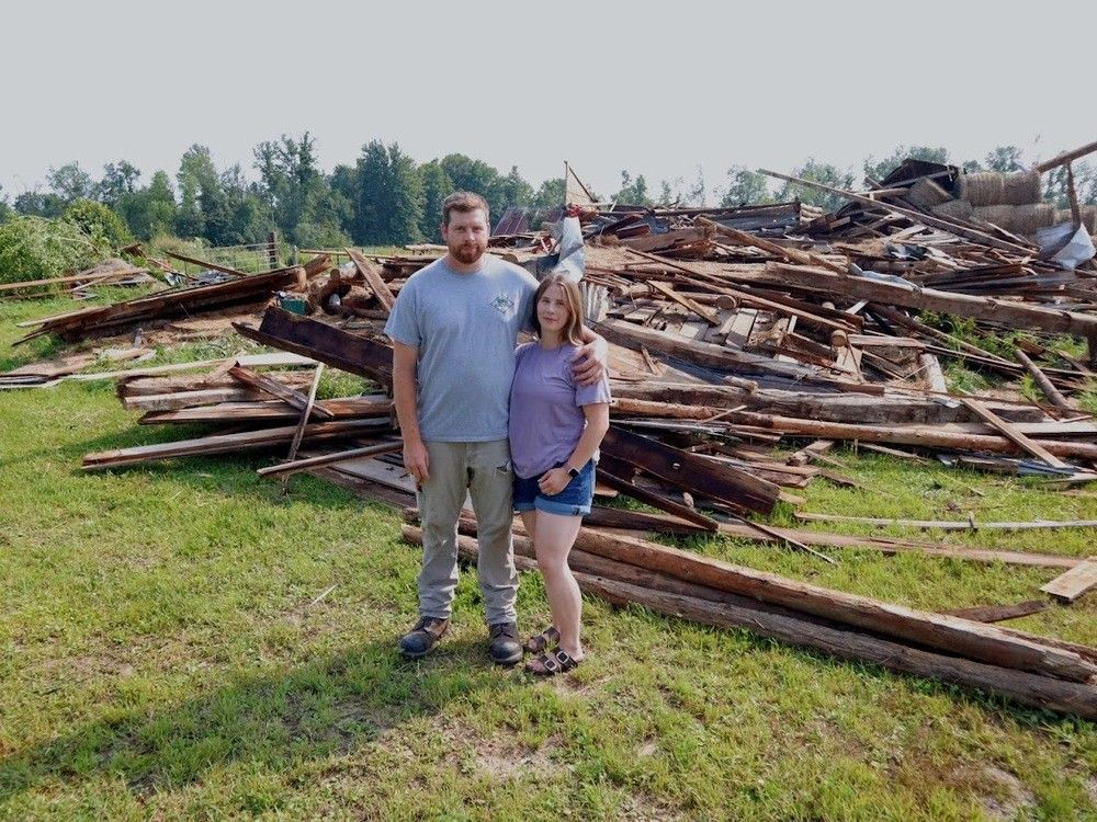 After the storm: Christie Lake-area barn flattened, but house untouched