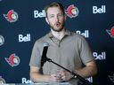 Ottawa Senators' Linus Ullmark speaks to the media about the upcoming season.