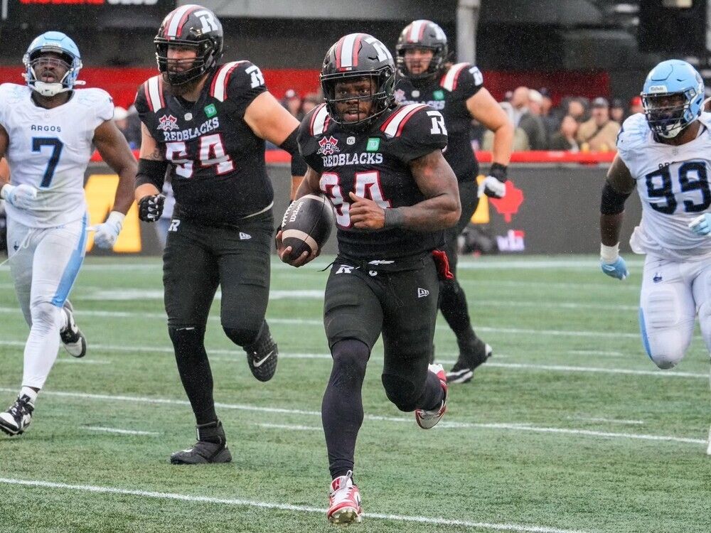 'IT'S ABOUT THE TEAM:' Ottawa Redblacks running back Khalan Laborn scores first CFL TD