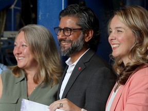 Mona Fortier, Yasir Naqvi and Jenna Sudds