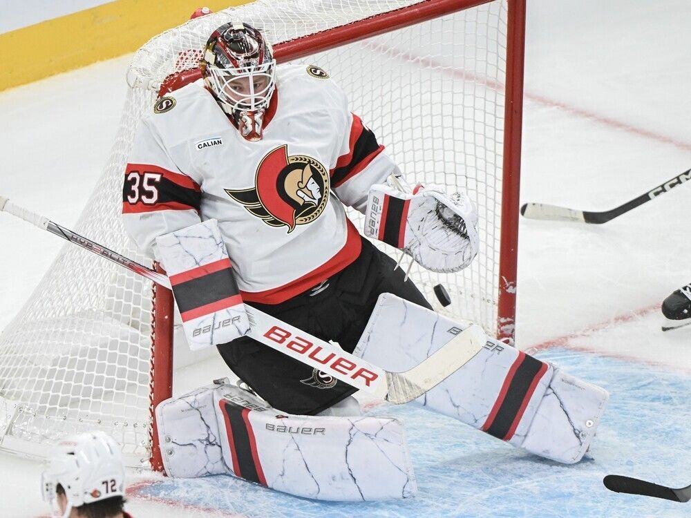 After Linus Ullmark misses practice, Senators recall Mads Sogaard