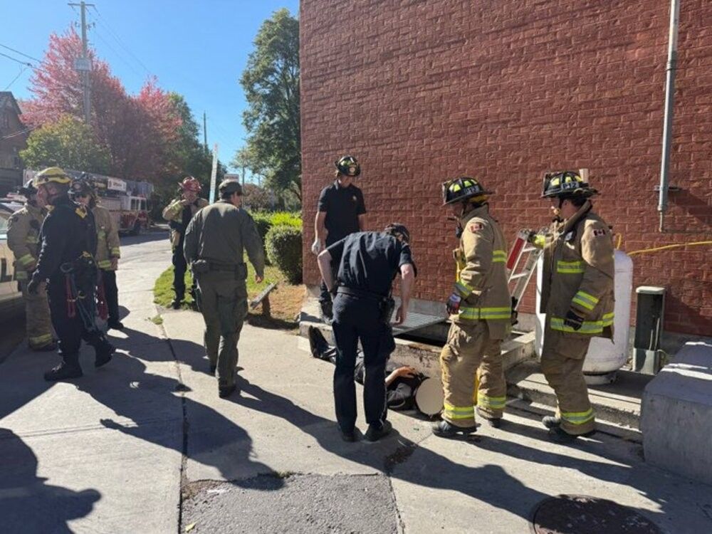 Ottawa fire crew rescues person from open ventilation shaft Ottawa