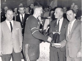 Brian Kilrea and Eddie Shore, 1961-62.