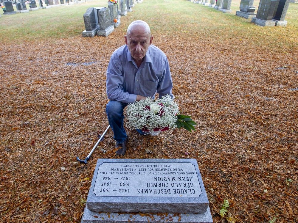 david mccann at grave marker in alfred