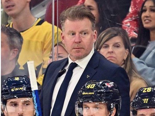 Assistant coach Daniel Alfredsson behind the Swedish team bench during the game against Canada in Montreal. Assistant coach Daniel Alfredsson behind the Swedish team bench during the game against Canada in Montreal.