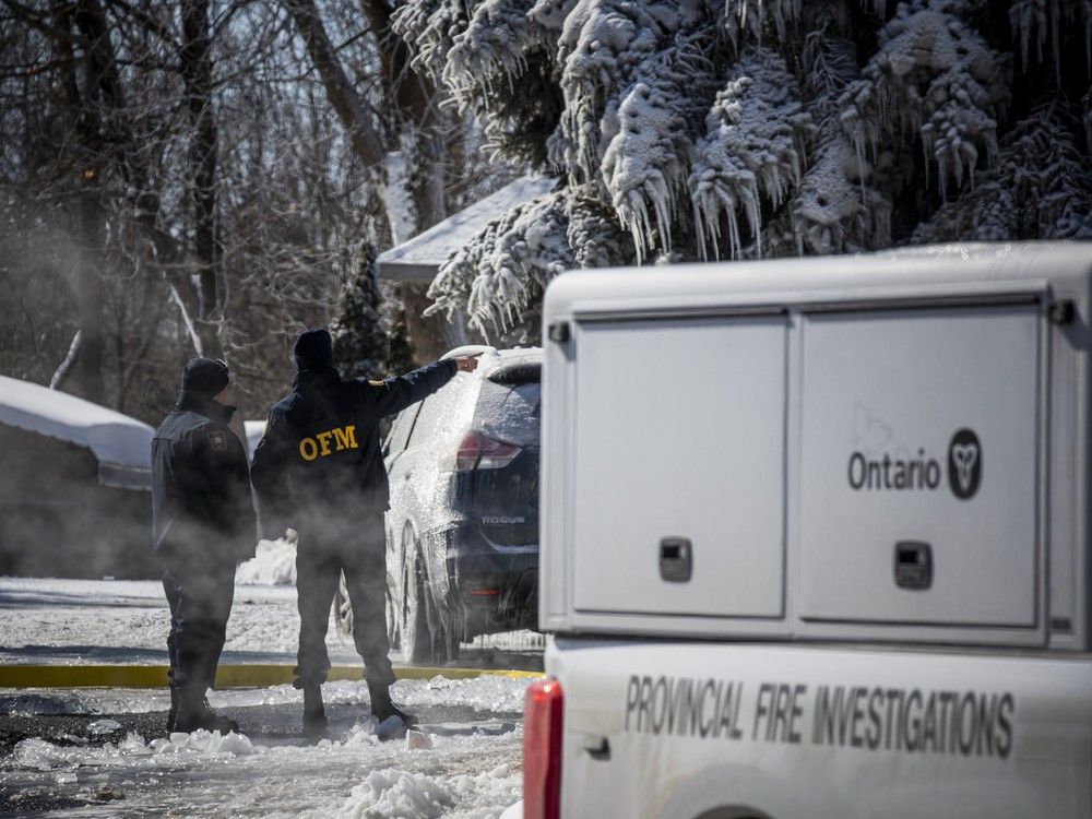  ottawa fire services, ottawa police and the office of the fire marshal remained on the scene of a house fire in the 10 block of swilken burn on sunday, march 2, 2025.
