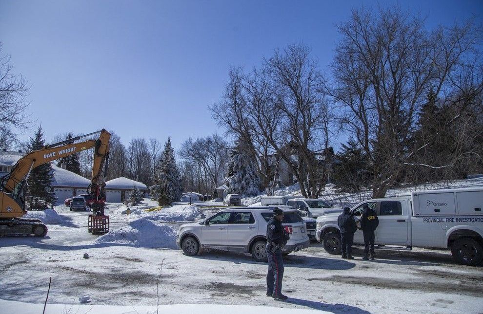  ottawa fire services, ottawa police and the office of the fire marshal remained on the scene of a house fire in the 10 block of swilken burn on sunday, march 2, 2025.