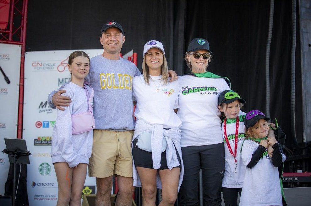  Carpe Diem and Griffs Gang tied for top fundraising team. Both families have faced childhood cancer head-on.