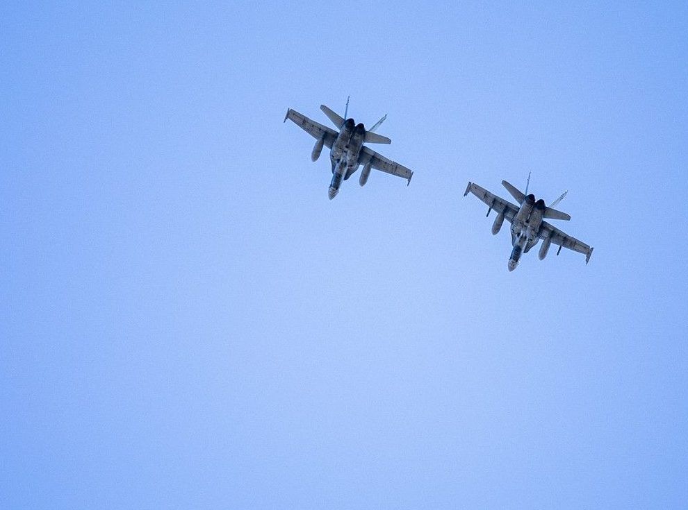  Royal Canadian Air Force CF-18s did a flyover for the Canadian Tulip Festival opening ceremonies Saturday.