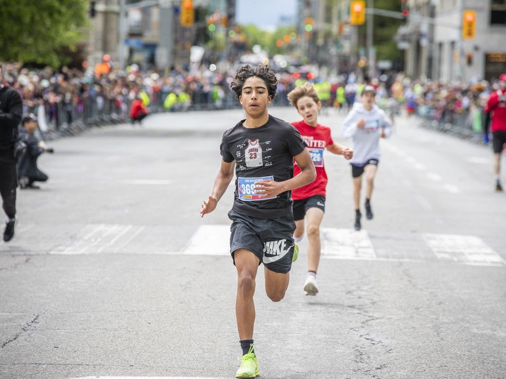  The winner of the Kids Marathon was Nelson Washington with a time of 4:18.