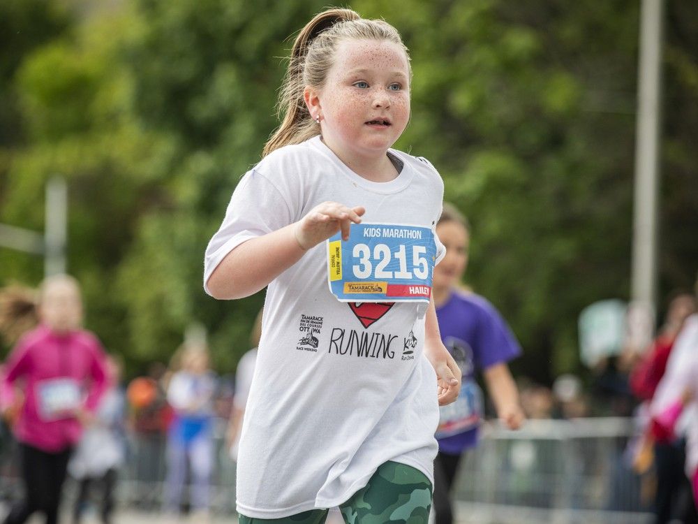  Hailey Boyd took part in the Kids Marathon on Saturday.