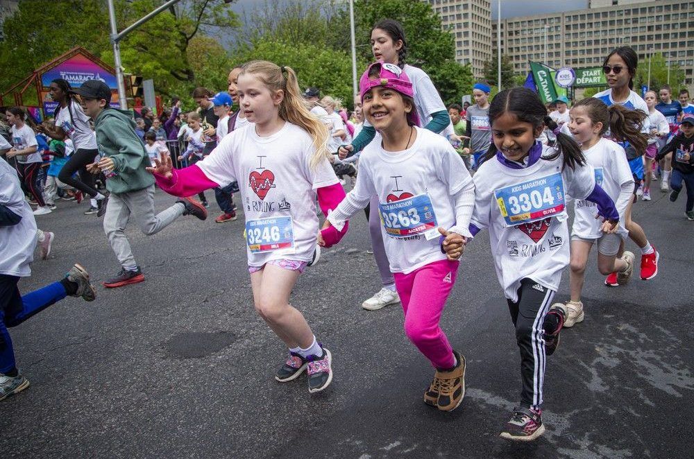  Kids ages 5 to 12 hit the pavement Saturday for the Ottawa Kids Marathon, a 1.2-kilometre dash.