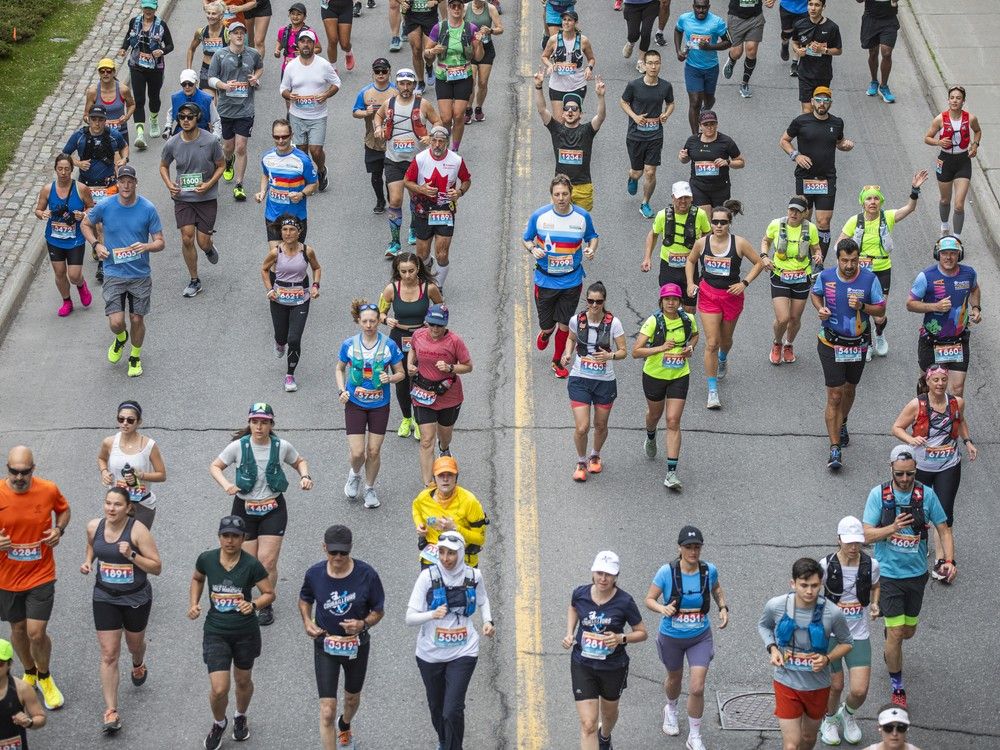  Runners made their way along Colonel By Dr. at the start of the 50th annual Tartan Ottawa International Marathon at Tamarack Ottawa Race Weekend Sunday, May 26, 2024.