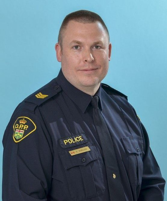  OPP Sgt. Eric Mueller was shot to death in Bourget, east of Ottawa, in the early-morning hours of May 11, 2023.