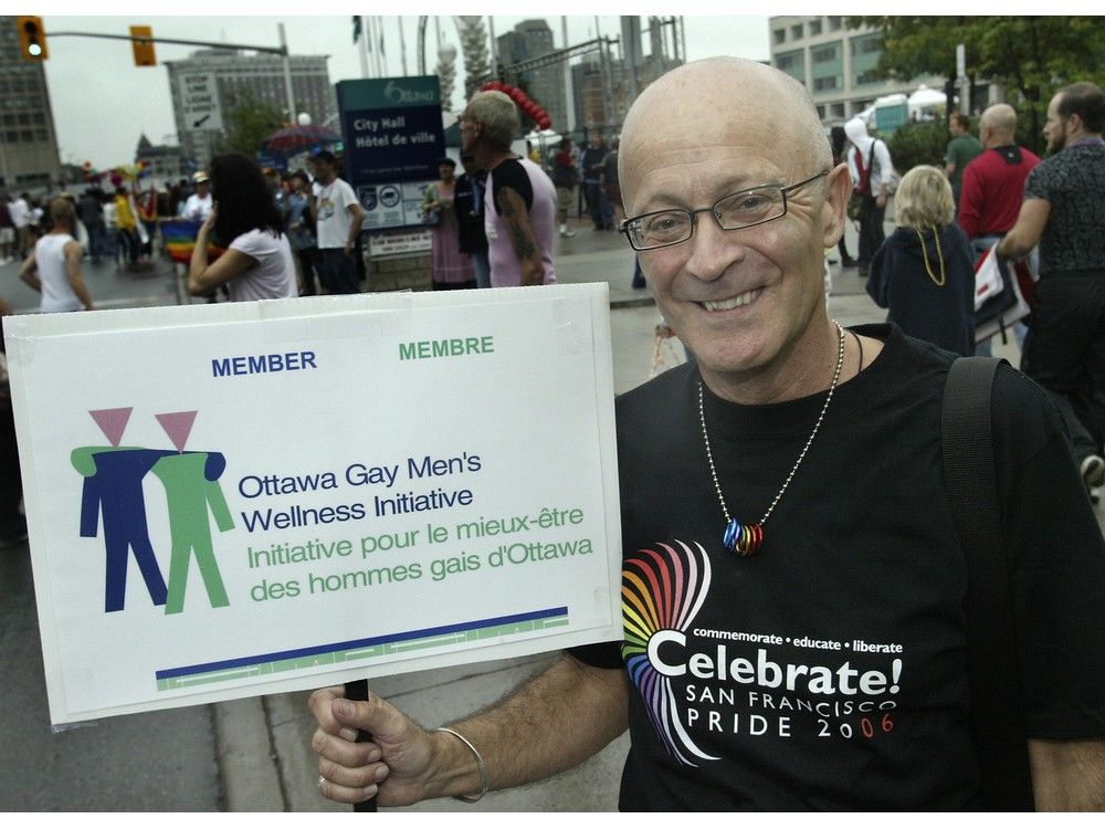  From 2006: The 20th Anniversary Gay Pride Parade heads down Wellington past Parliament Hill. Barry Deeprose was then a member of the Ottawa Gay Men’s Wellness Initiative and a chronicler of gay history in Ottawa.
