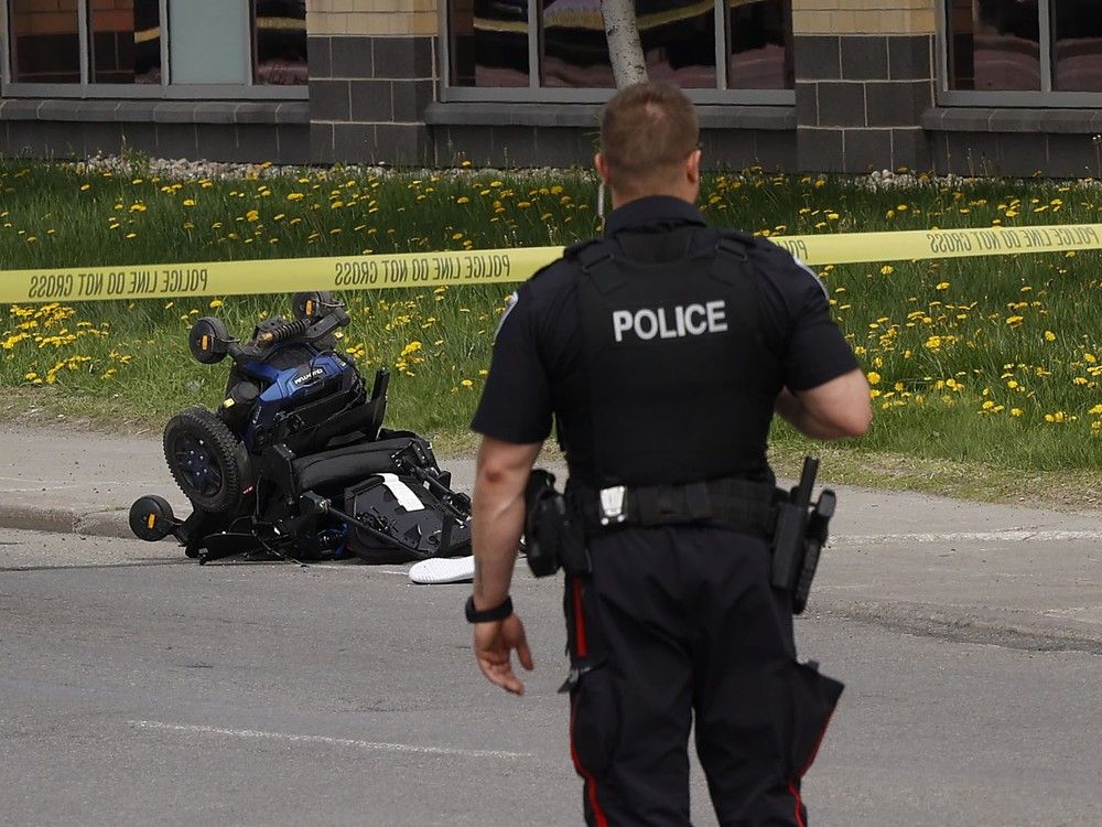  Ottawa Police were on the scene of a fatal accident on Industrial Avenue in Ottawa on Wednesday. A woman in a wheelchair was hit and killed by a cargo van.