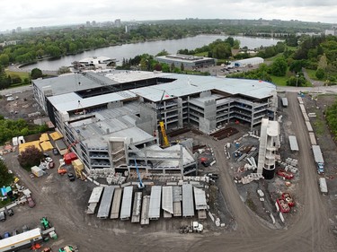 Ottawa Hospital parking lot under construction