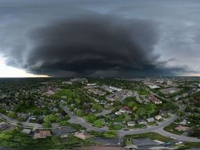 A severe thunder and rain storm heading toward Ottawa Friday evening