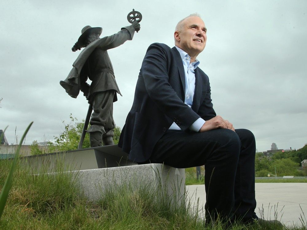  National Capital Commission Chair Tobi Nussbaum at Kiweki Point (the former Nepean Point), beside the National Gallery of Canada in downtown Ottawa.
