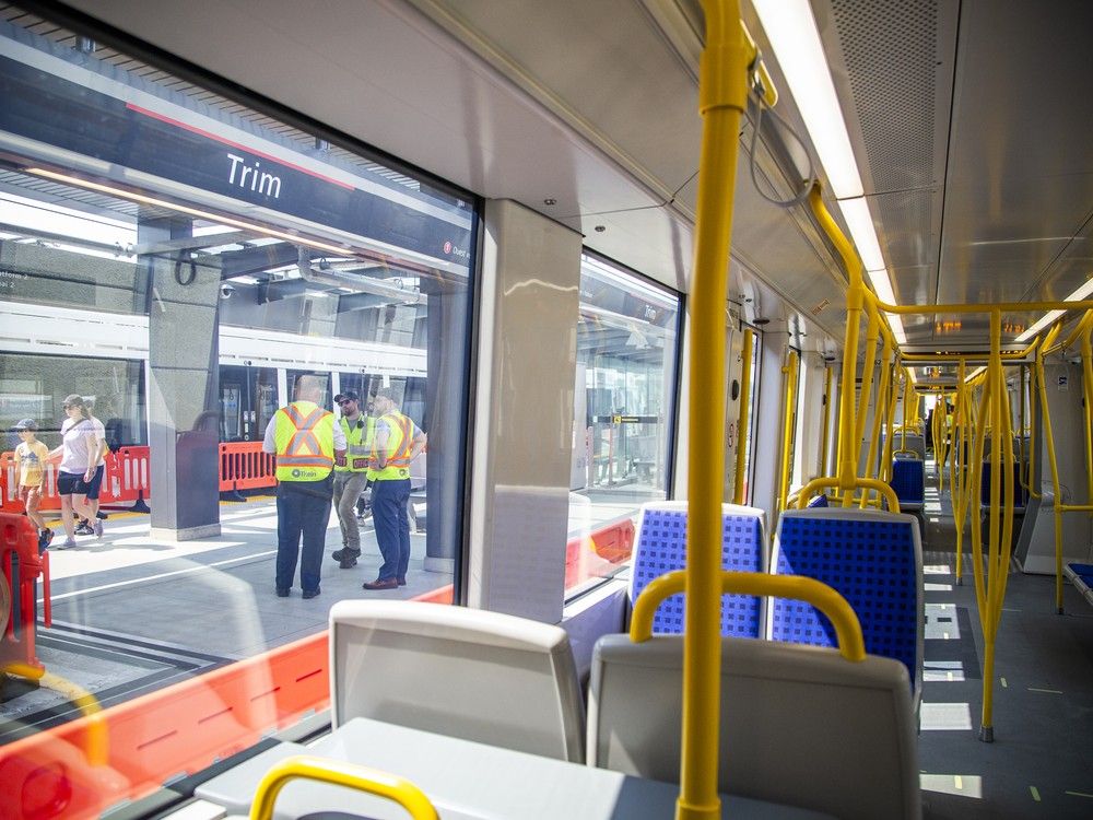  Visitors got a first look at Trim Station during Doors Open Ottawa, as OC Transpo showcased the soon-to-open O-Train East Extension Saturday, June 7, 2025. The station features over 1,000 Park & Ride spaces, a dedicated bus loop, and a pedestrian bridge over Highway 174, connecting to train platforms in the highway median.