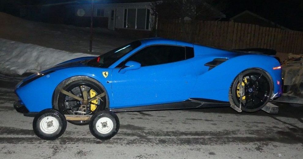  A photo of the stolen Ferrari recovered by police during the investigation dubbed Project Bionic.