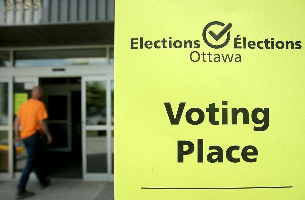  A photo from a voting place for the Osgoode ward byelection at Metcalfe Community Centre. Only 24.17 per cent of 25,742 eligible electors in the ward marked ballots.