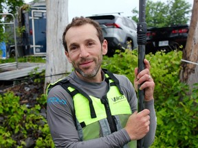 Dan Rubinstein with paddle