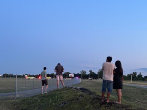 On-lookers plane crash scene Ottawa airport
