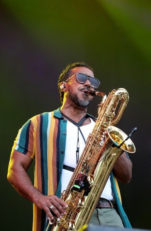  Dystoh, an Ottawa duo of saxman Ray Tabana (pictured) and percussionist Phil Motion, was were the first act on the main stage of Bluesfest on Thursday night.