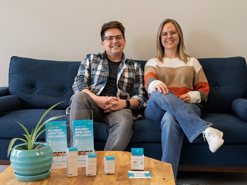  Julian Mulia and Megan Leslie are co-founders of Calgary-based NanoTess.