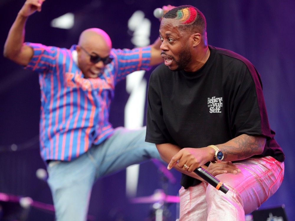  Canadian rapper Kardinal Offishall, right, opened for Sean Paul on the main stage of Ottawa Bluesfest on Thursday night.