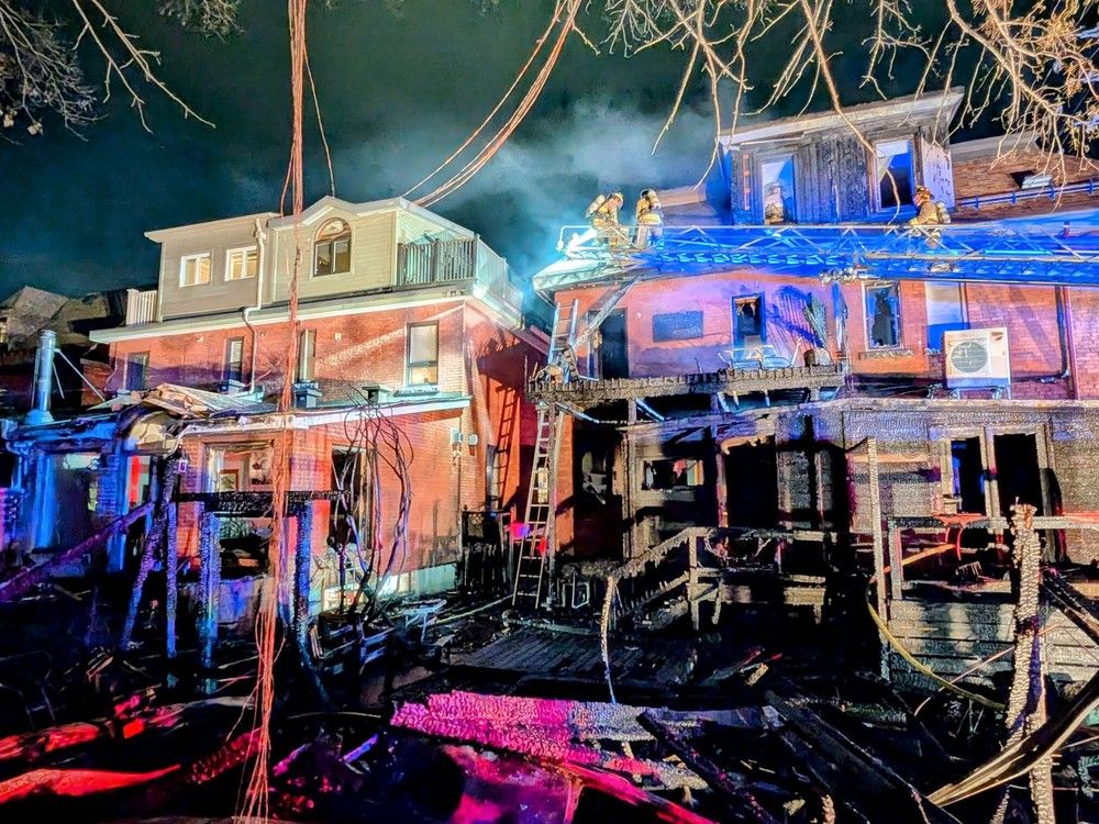  Damages at major fire on Lyon Street Saturday night.
