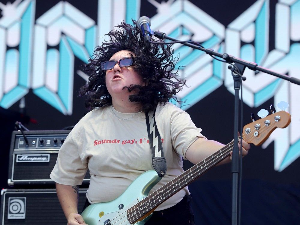  Sarah Dion from Les Shirley rocks out at Ottawa Bluesfest.