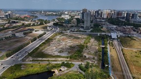 The land where a future arena will go