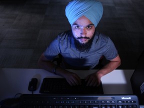 OTTAWA. AUGUST 5, 2025 #141815 Former Carleton University student, Saihajpreet Singh, is a 24-year-old software engineer who has designed a MAGA chatbot on X which might make it the first of many political chatbots in the future. Photo by JULIE OLIVER/Postmedia