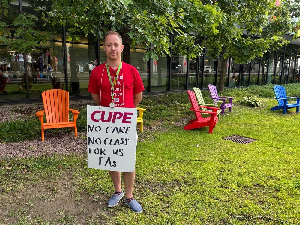  Philippe Bonneville, CUPE Local 4091 vice-president, says the union hopes the strike will be as short as possible. Photo by Alexa MacKie/Postmedia