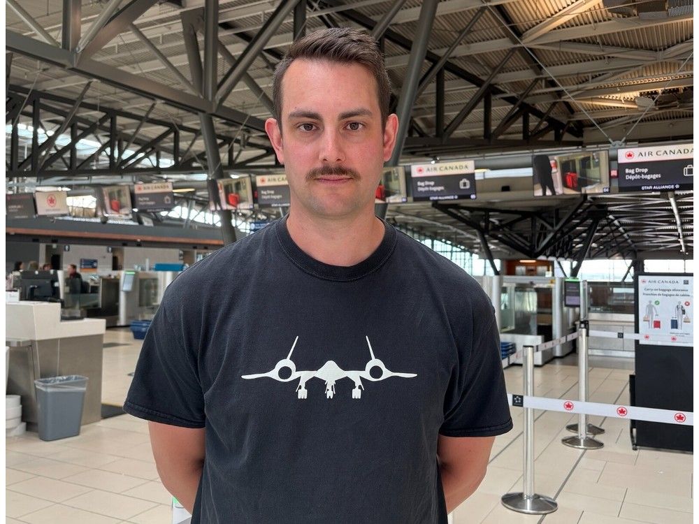  Eric Koch spent two weeks in Ottawa. With his family’s flight home to Vancouver cancelled, he says he was told to come to the airport to try to reschedule. Photo by Alexa MacKie/Postmedia