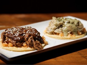Chicken mole tacos