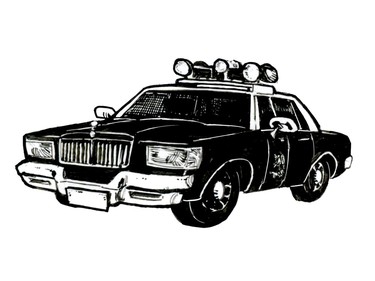 illustration of a cop car