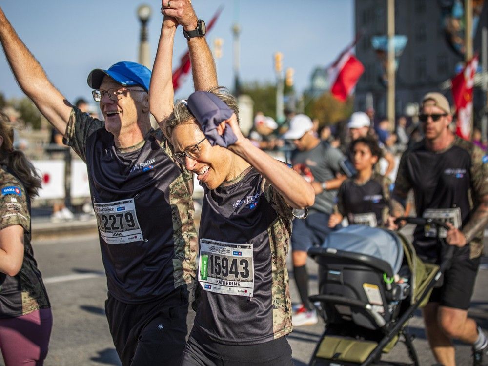 Runners crossed the finish line, hand in hand, beaming with pride.
File photo, Ashley Fraser/Postmedia