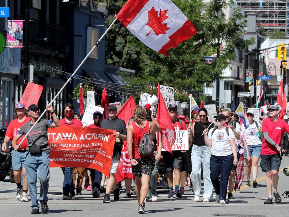  The Ottawa and District Labour Council organized a Labour Day march through the downtown to McNabb Park on Monday.
