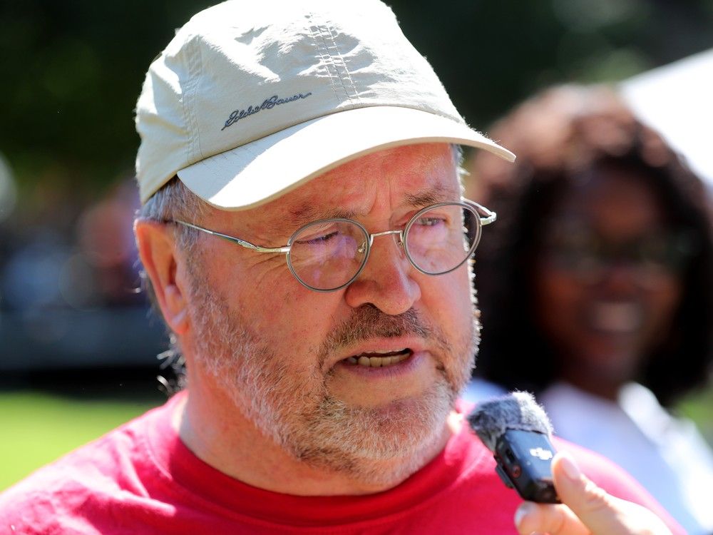  ‘It’s important to be out here, because I think a lot of people are concerned about the actions governments are taking in interfering in strikes,’ said Peter Denley, national director of the central region for the Canadian Union of Postal Workers.