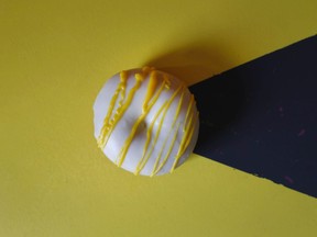 A popcorn doughnut at Bamm's Snack Shack in Lowertown.