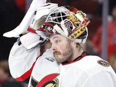 Ottawa Senators goalie Linus Ullmark