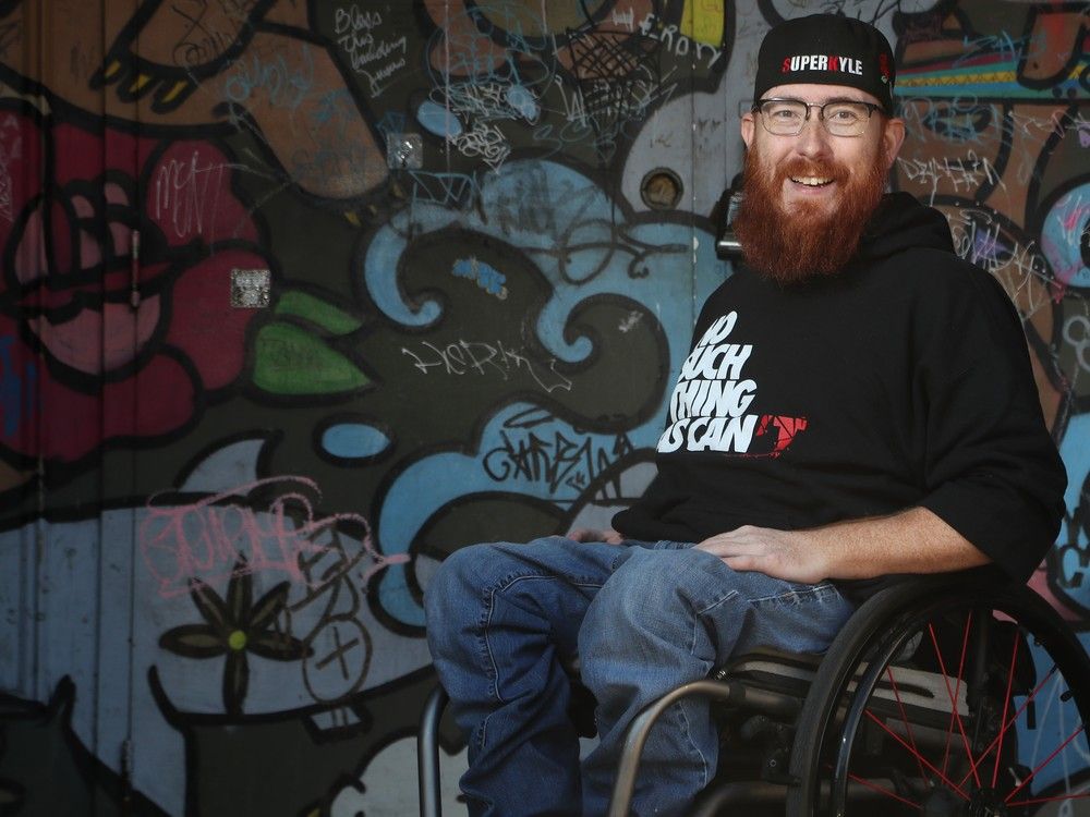  “Super Kyle” Humphrey, an Ottawa concert goer and disability advocate, is in favour of the Lansdowne 2.0 redevelopment plan because the reconfigured seating would allow him to sit with friends instead of a platform at the back.