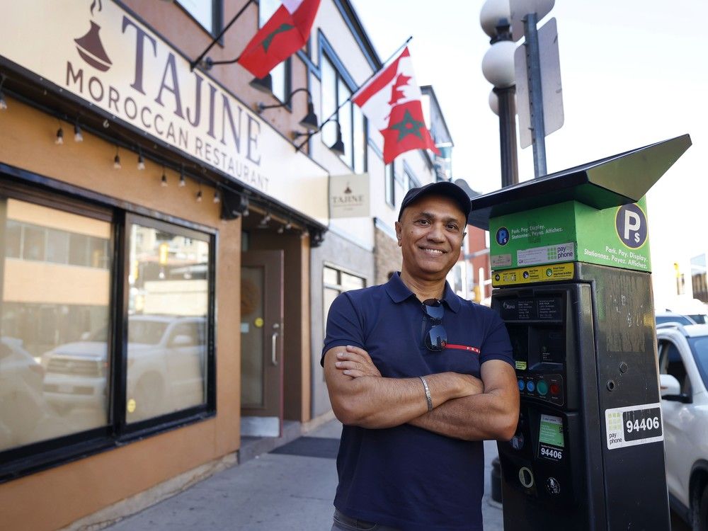  Salim Uddin poses outside his new restaurant Tajine on Dalhousie Street in Ottawa.