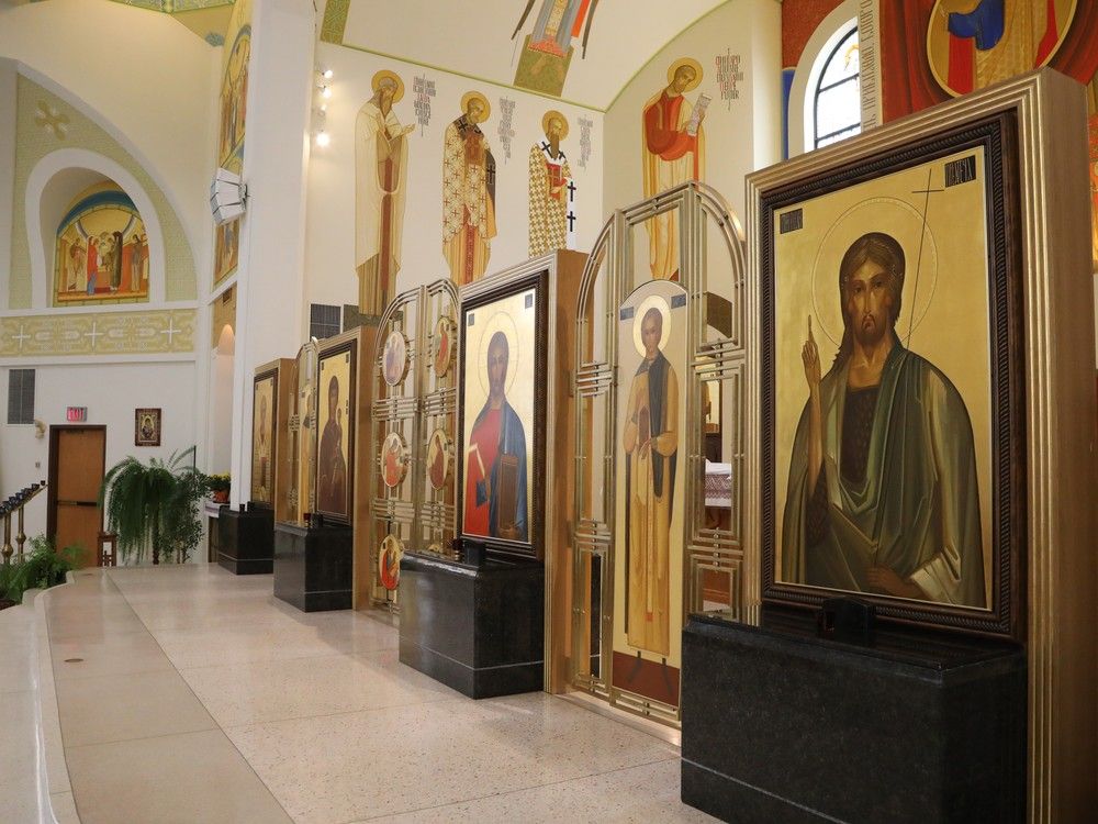 Some of the men who installed the artwork have since died, while others continue to work in Ukraine. Some of the men who installed the artwork have since died, while others continue to work in Ukraine.