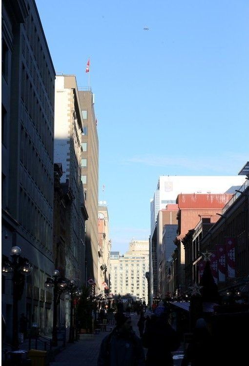  A DND drone flew over Sparks Street on Nov. 24. Photo by JULIE OLIVER/Postmedia