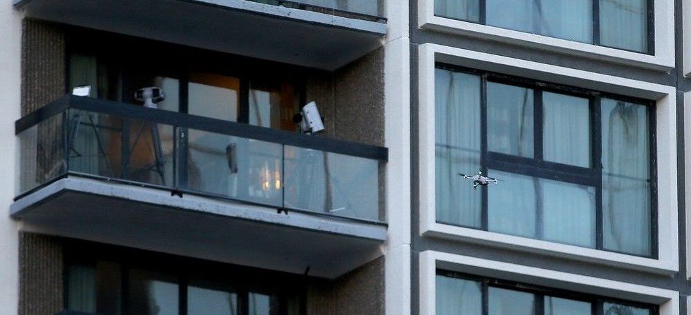  Drones hovered in the sky over downtown Ottawa on Nov. 24. Photo by Julie Oliver/Postmedia