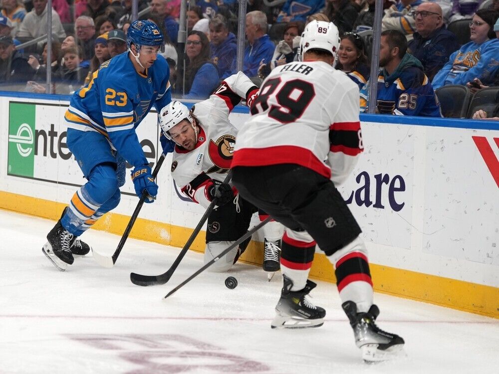 Takeaways: Ottawa Senators fall apart in third period, lose to St. Louis Blues